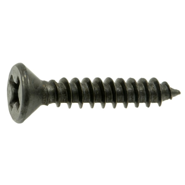 Midwest Fastener Sheet Metal Screw, #6 x 3/4 in, Black Steel Flat Head Phillips Drive, 40 PK 63286 - main